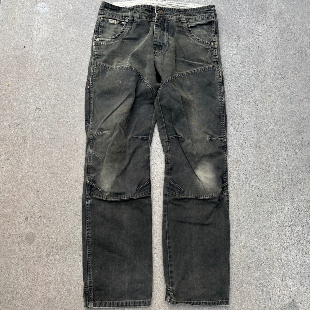 Kuhl The Law Distressed Patina Gorpcore Hiking Dark Green Men's Pants Size 34x34